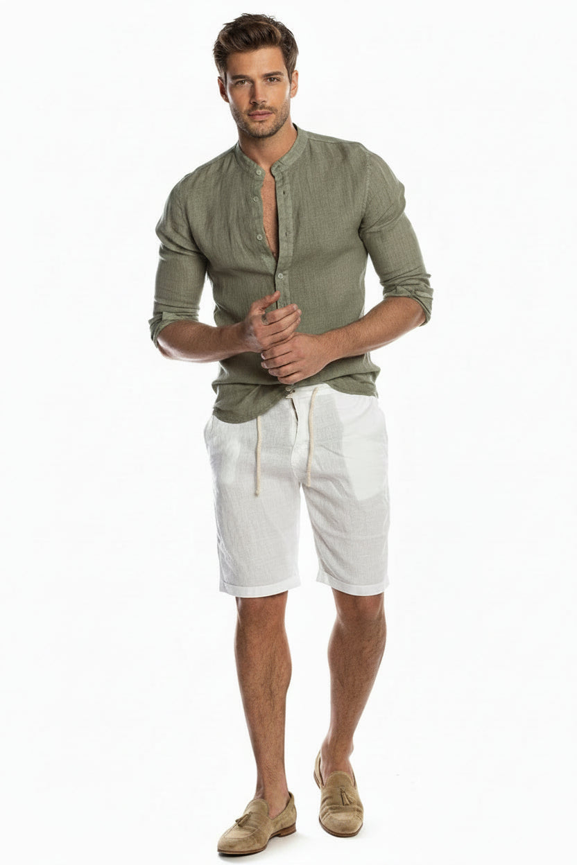 Heren Shirt Regular Fit Knopen Klassieke Kraag Casual Zomer