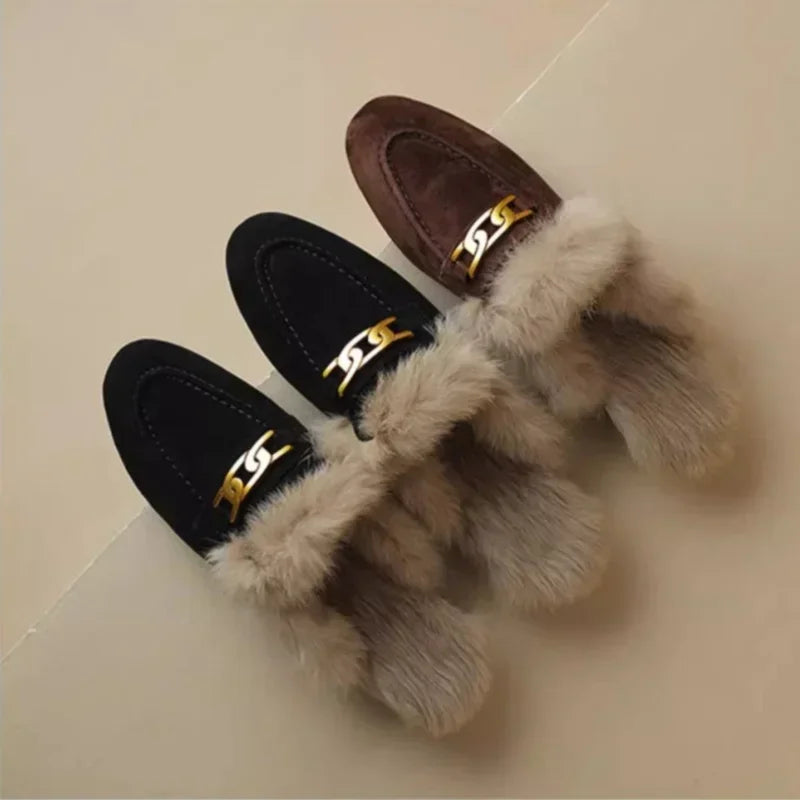 Aurelia Whisper Fur Mules