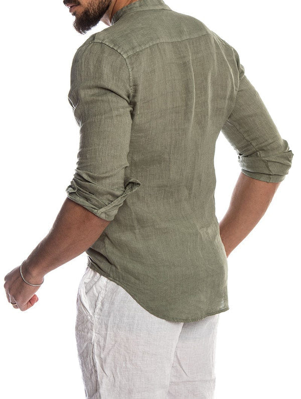 Heren Shirt Regular Fit Knopen Klassieke Kraag Casual Zomer
