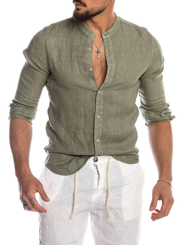 Heren Shirt Regular Fit Knopen Klassieke Kraag Casual Zomer